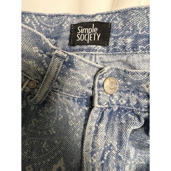 0130 Simple Society High Rise Patterned Women Size 3 26 Juniors Crop Ankle - Picture 8 of 9